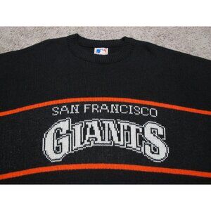 VTG San Francisco Giants Cliff Engle Black Sweater sz 3XL chalkline starter